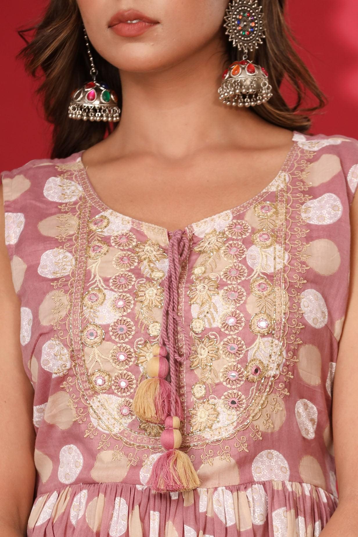 A Beautiful Polka-Dot Sharara Set