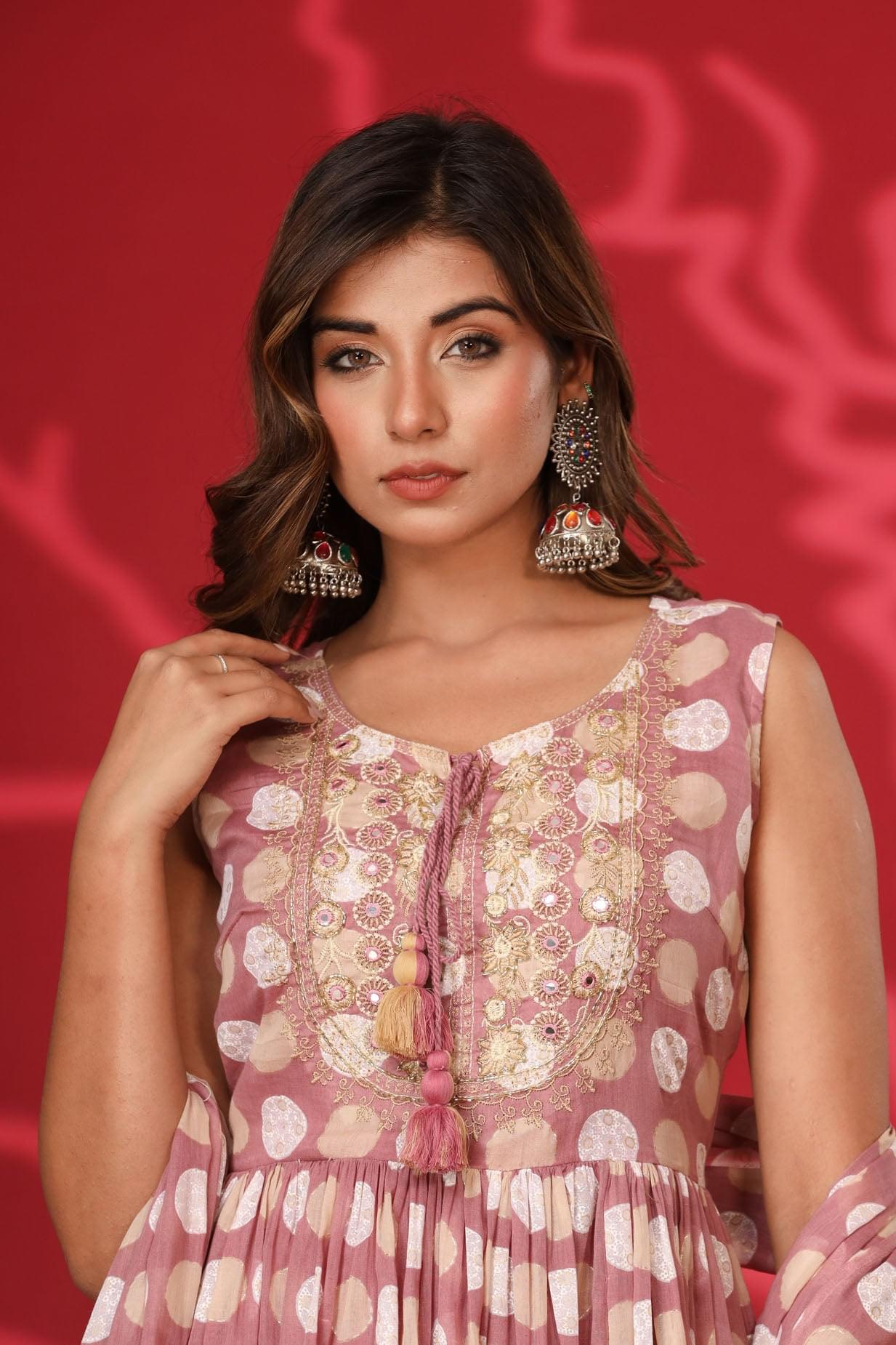 A Beautiful Polka-Dot Sharara Set