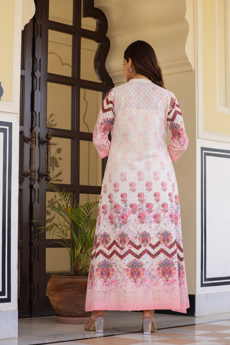 Designer Off-White Long Gown Dress