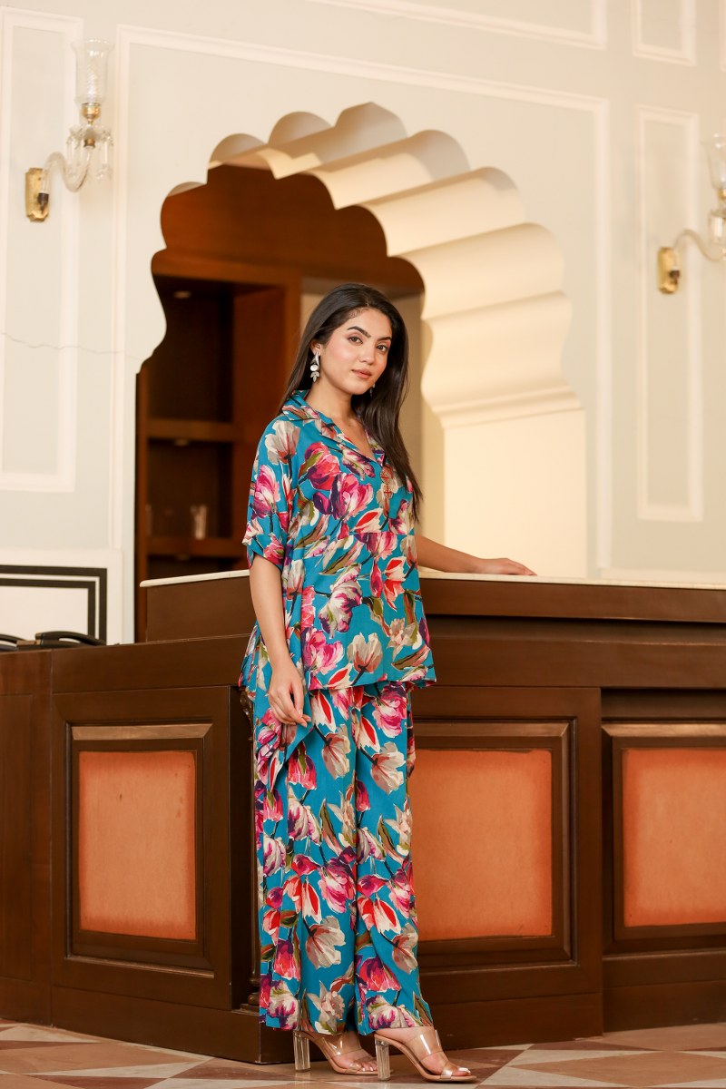Glamourous Garnet Rayon Coord Set