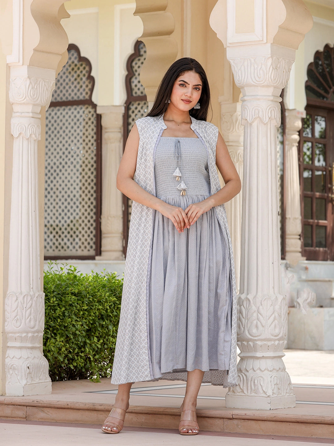 Pretty Cotton Gown with Shrug fashiondwarclothing