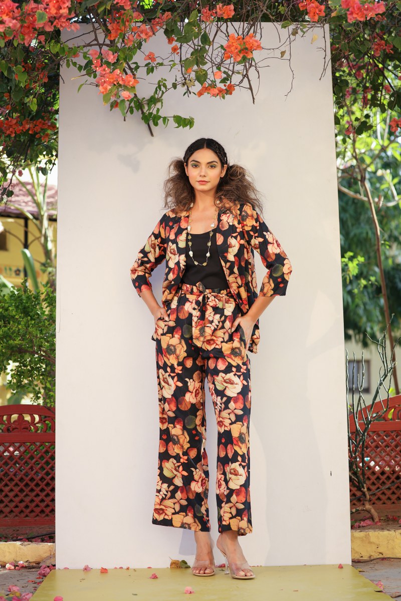 Fabulous Flora Print Rayon Coord Set😍