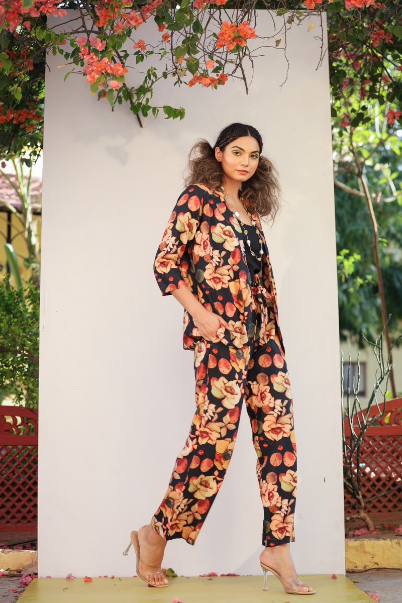 Fabulous Flora Print Rayon Coord Set😍