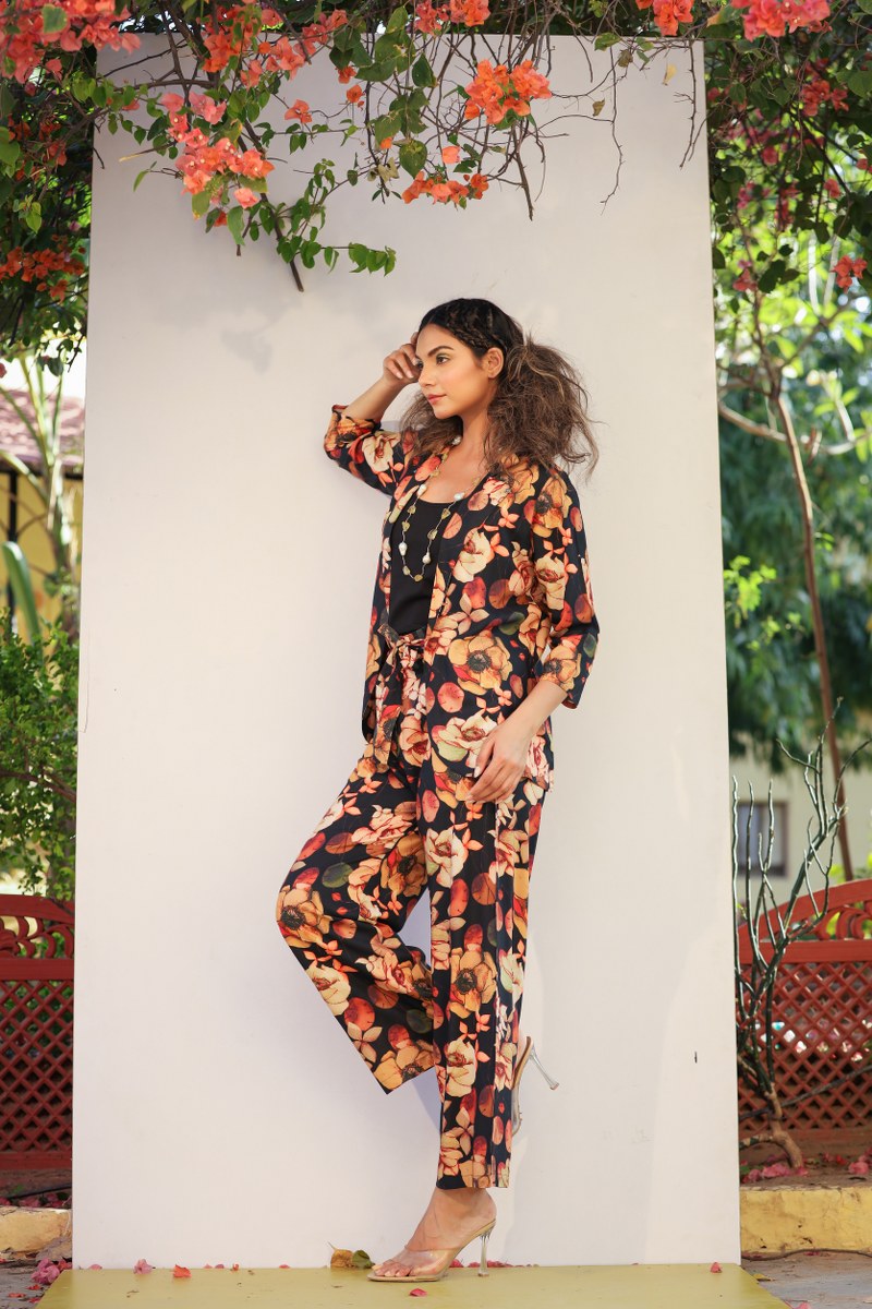 Fabulous Flora Print Rayon Coord Set😍