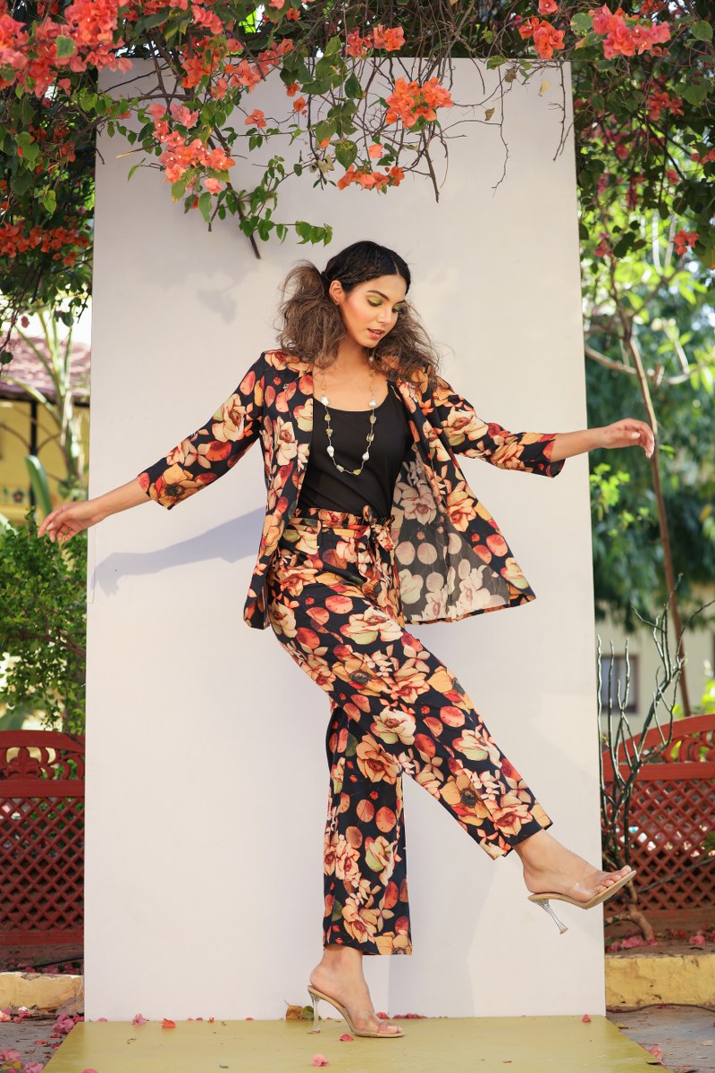 Fabulous Flora Print Rayon Coord Set😍