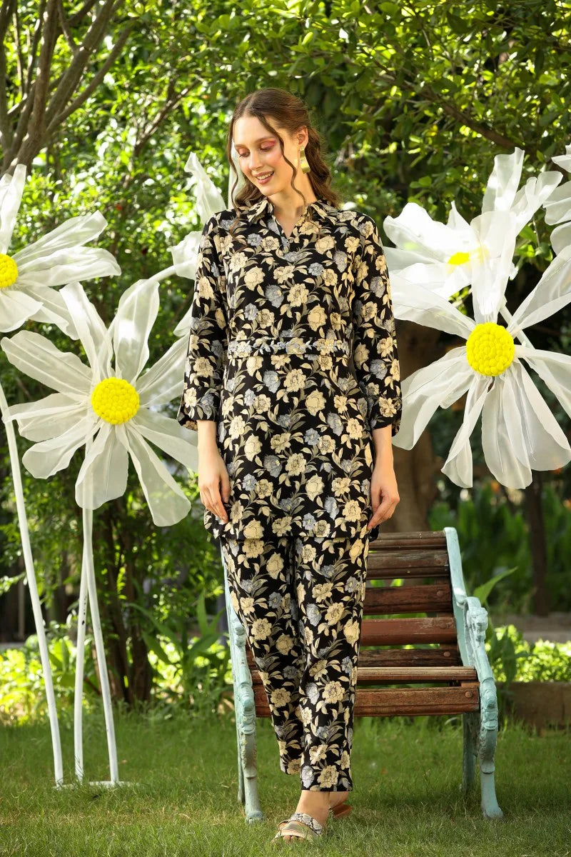 Black Forest Leafy Coord Set