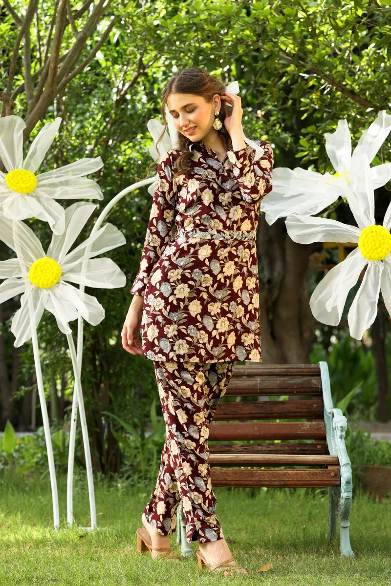 Black Forest Leafy Coord Set