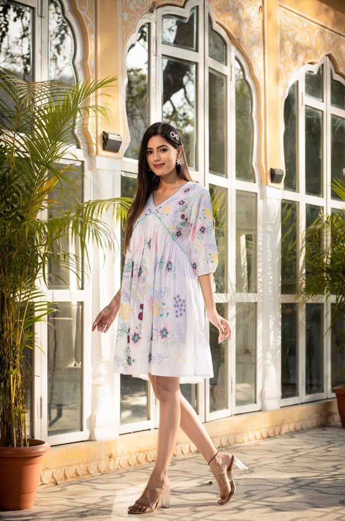Loveable White Shorts Dress