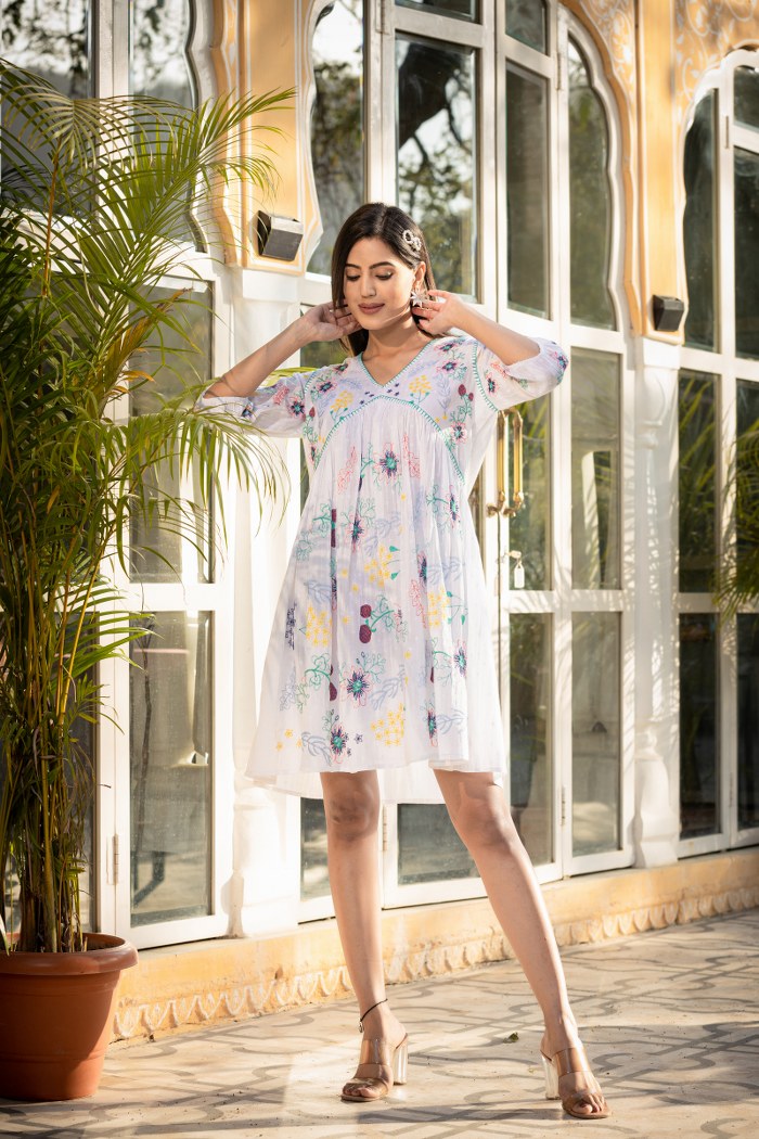 Loveable White Shorts Dress