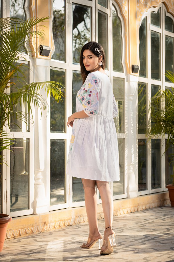 Loveable White Shorts Dress