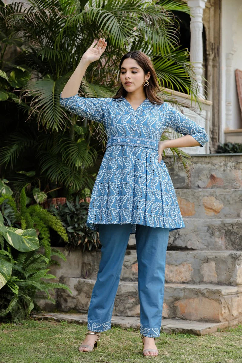 Blue Printed Coord Set🤩