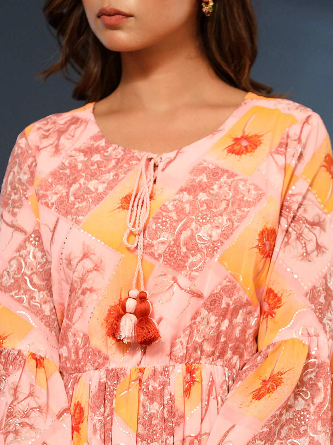 georgette gala printed gown