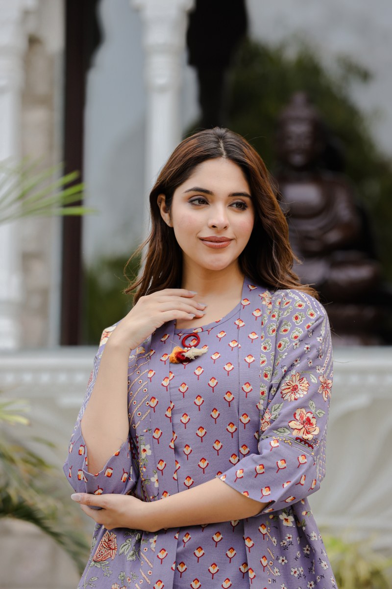 Beautiful Flower-Printed Coord Set