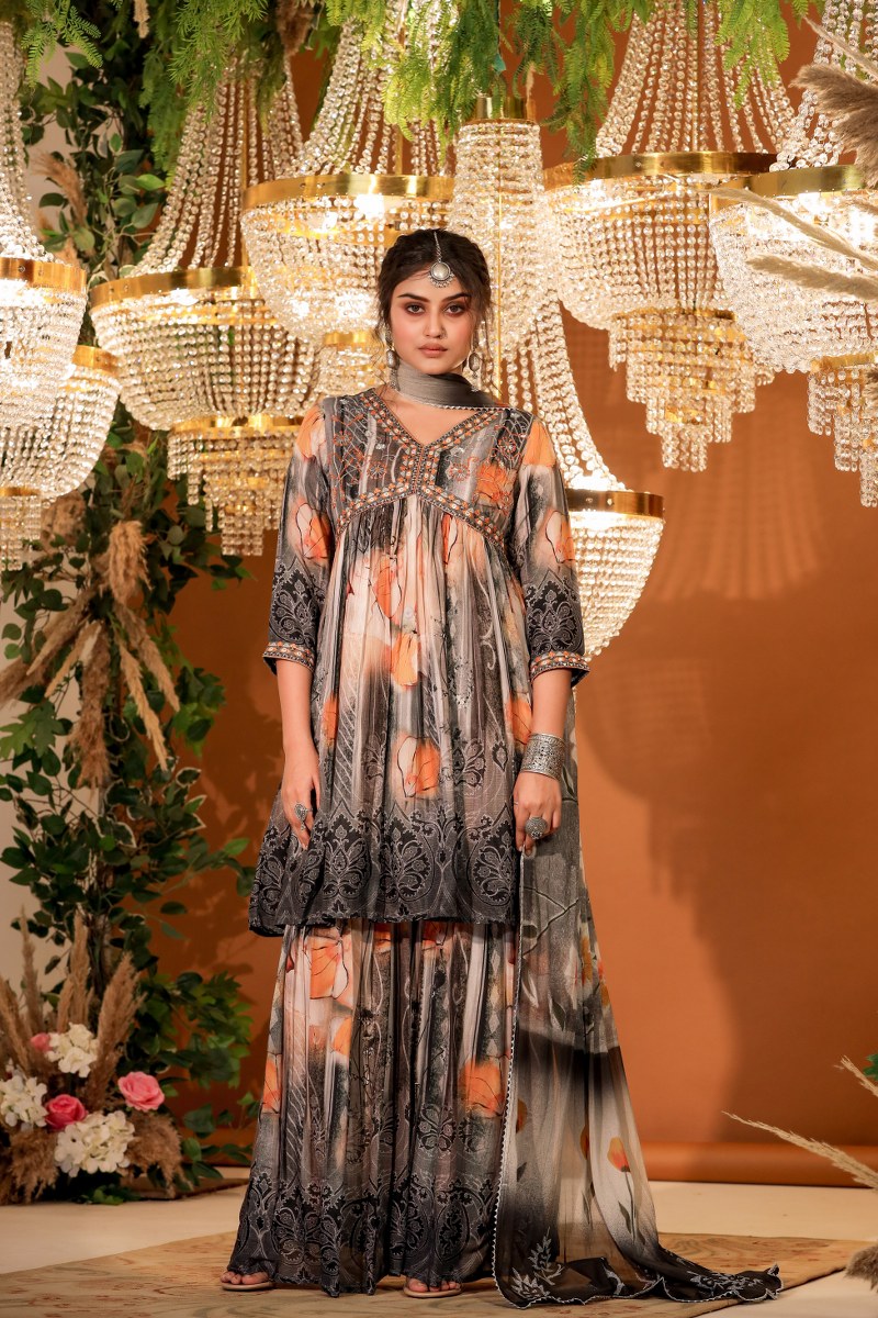 Marvelous Chinon Sharara Set