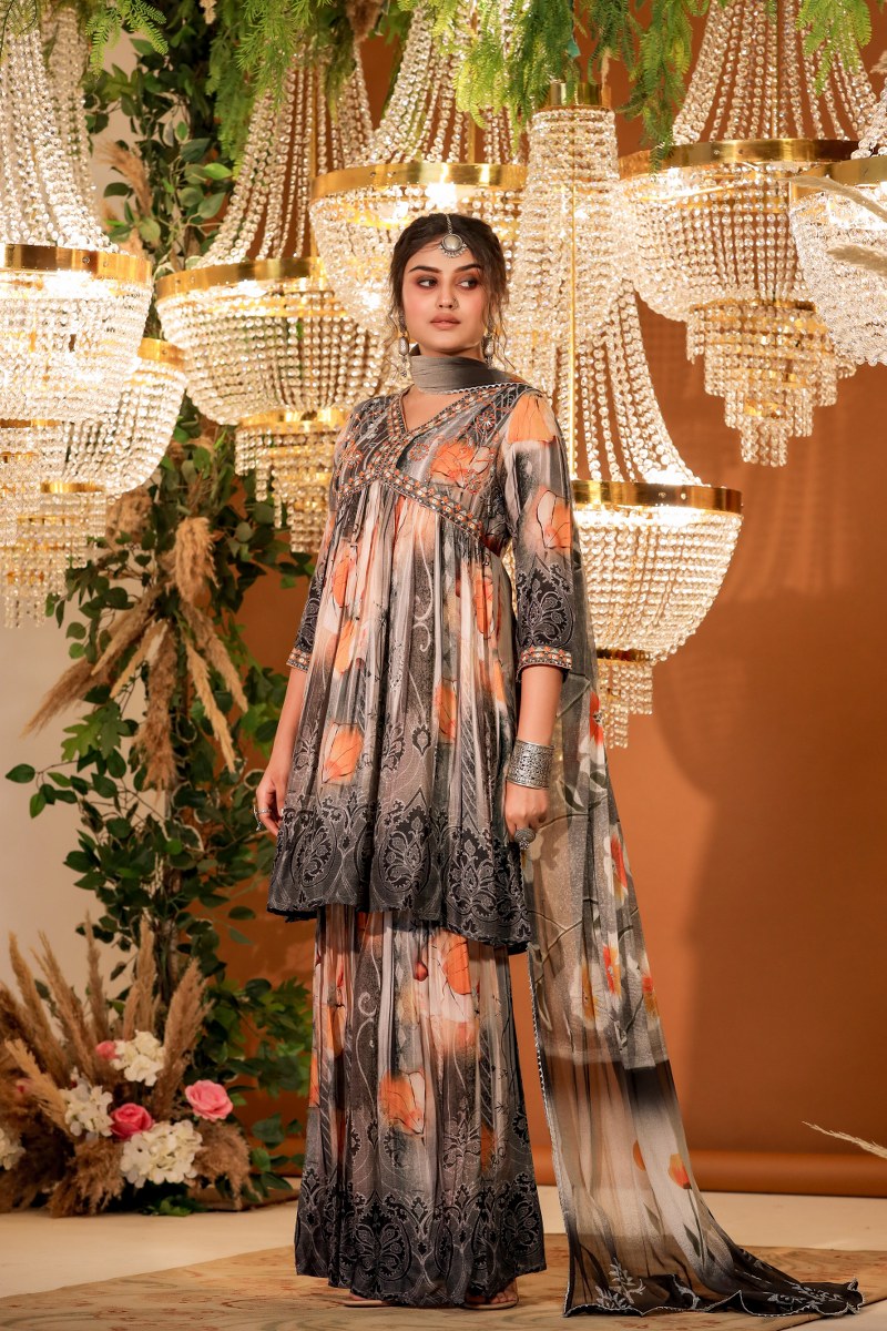 Marvelous Chinon Sharara Set