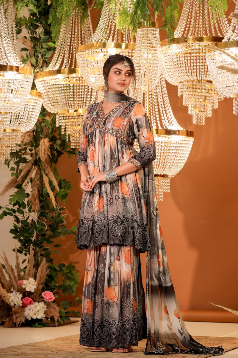 Marvelous Chinon Sharara Set