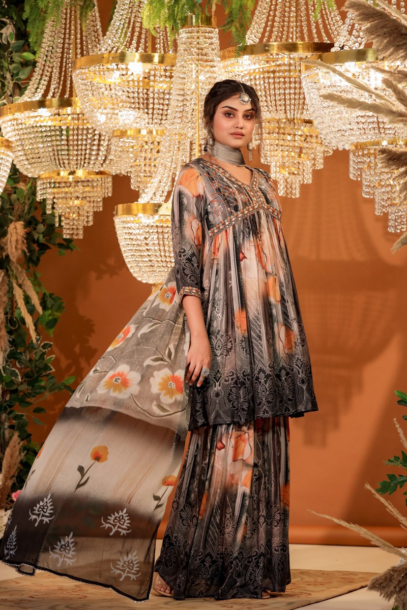 Marvelous Chinon Sharara Set