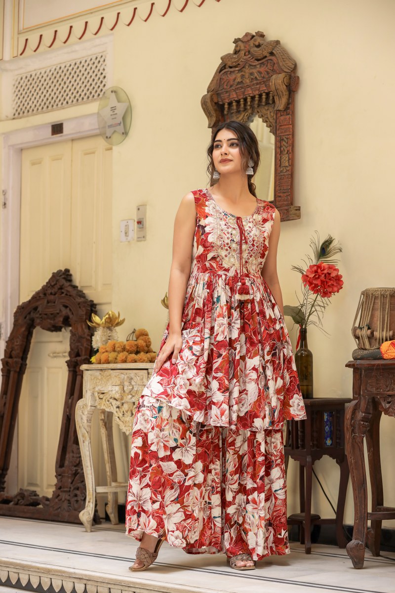 Elegant Rayon Sharara Set