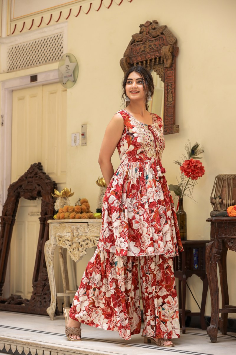 Elegant Rayon Sharara Set