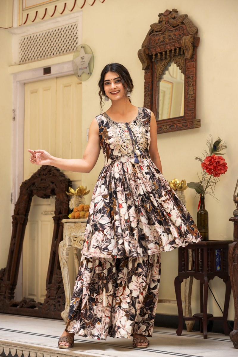 Elegant Rayon Sharara Set