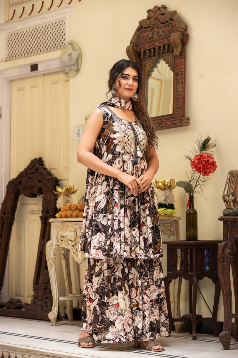 Elegant Rayon Sharara Set