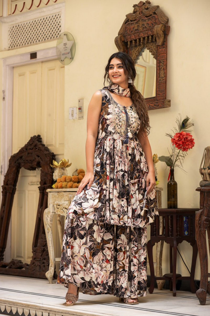 Elegant Rayon Sharara Set