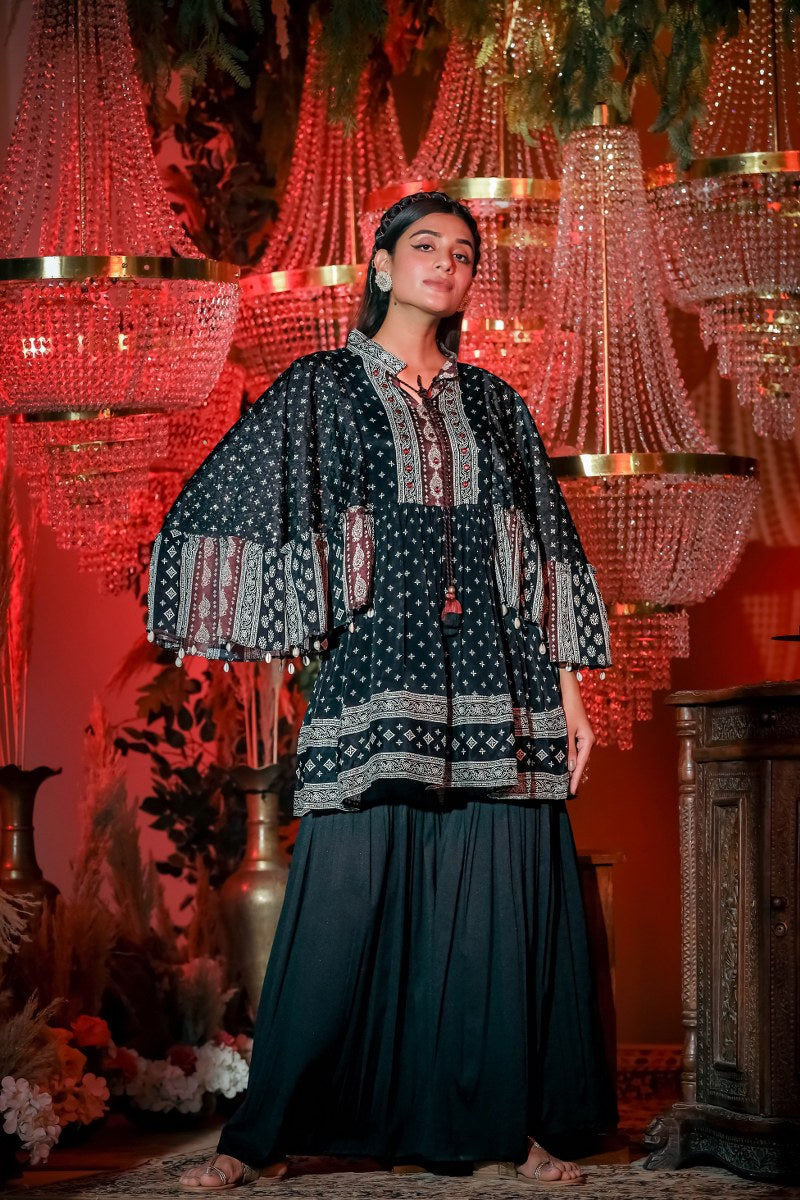 Solid Serenity Chinon Sharara Set🤩