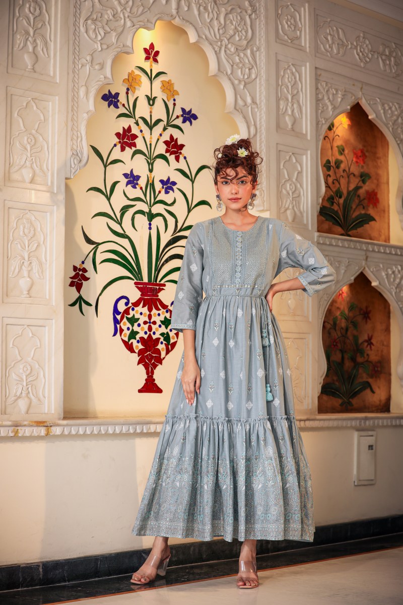 Stylish Cotton Long Gown