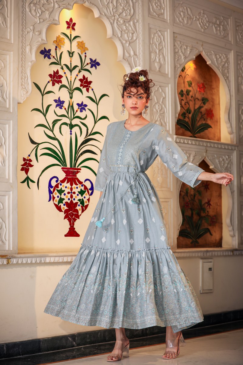 Stylish Cotton Long Gown