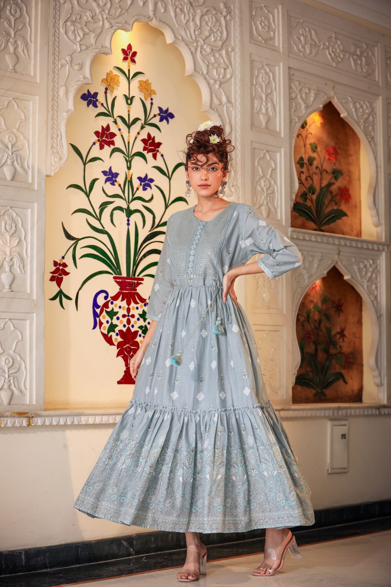 Stylish Cotton Long Gown