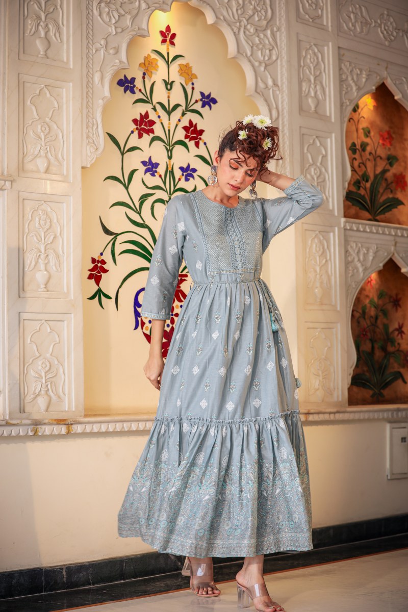 Stylish Cotton Long Gown