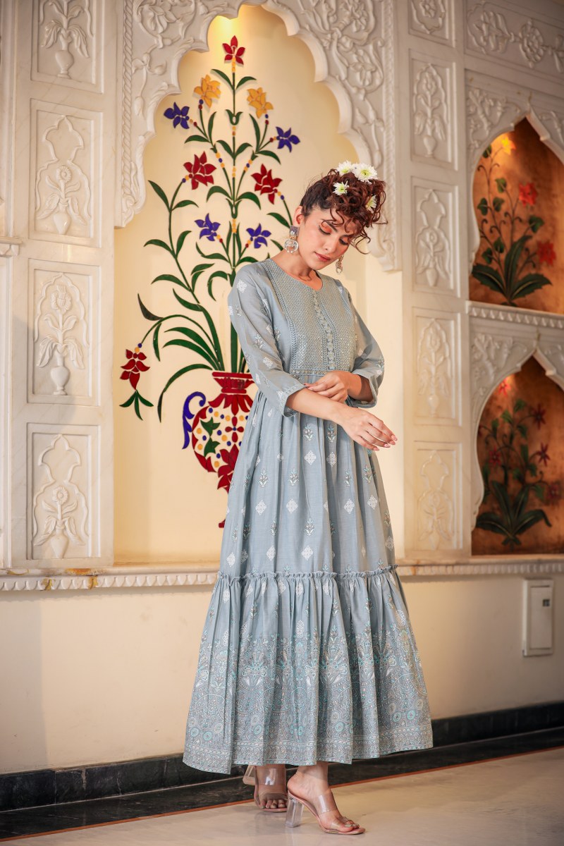 Stylish Cotton Long Gown