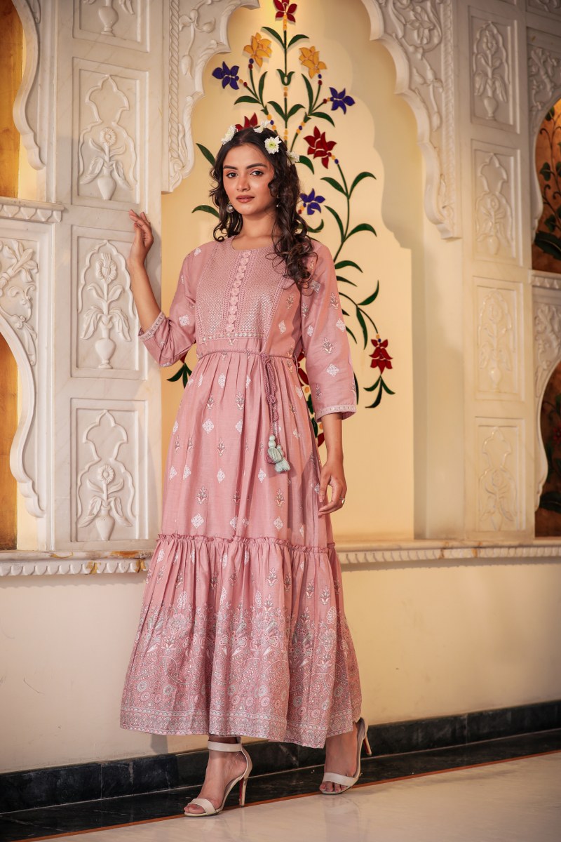 Stylish Cotton Long Gown