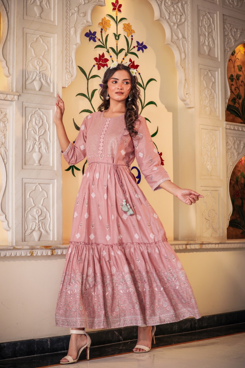 Stylish Cotton Long Gown