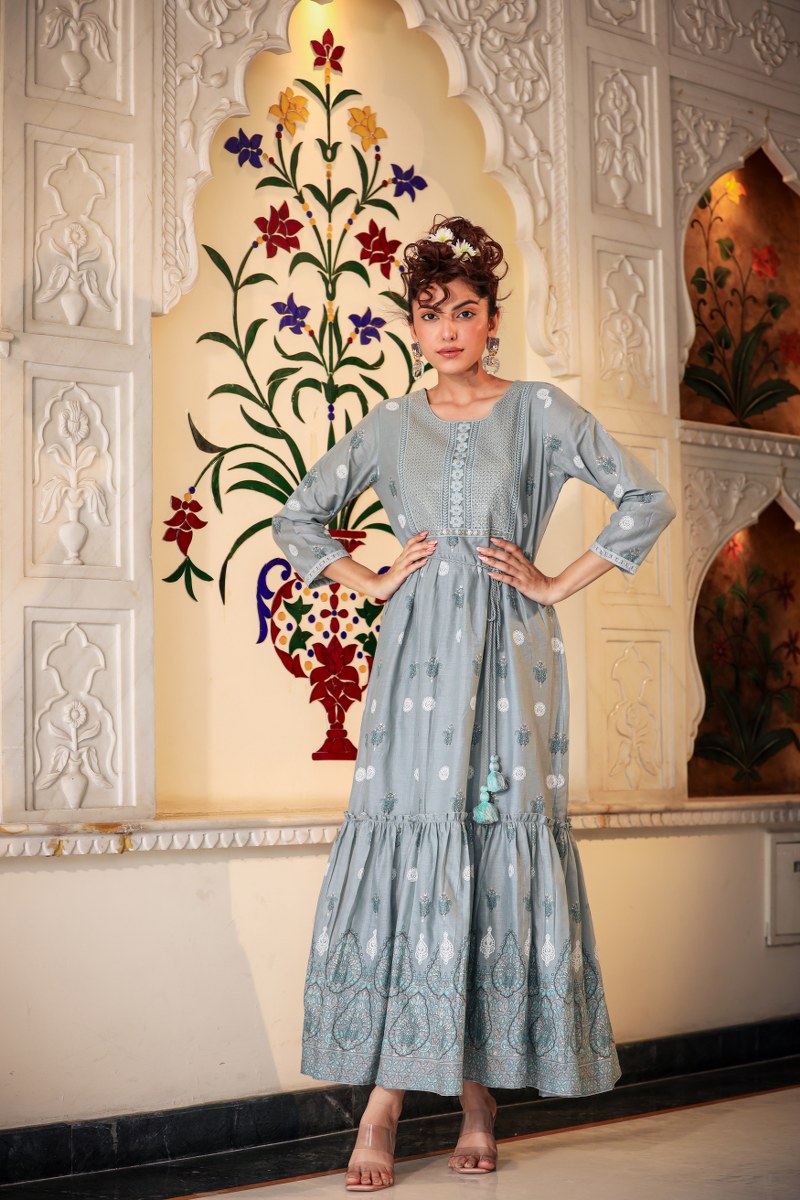 Beautiful long gown for party wear