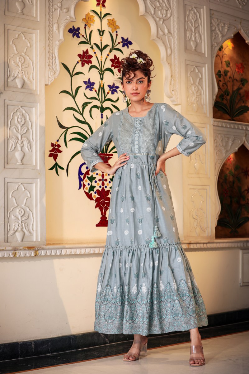 Beautiful long gown for party wear