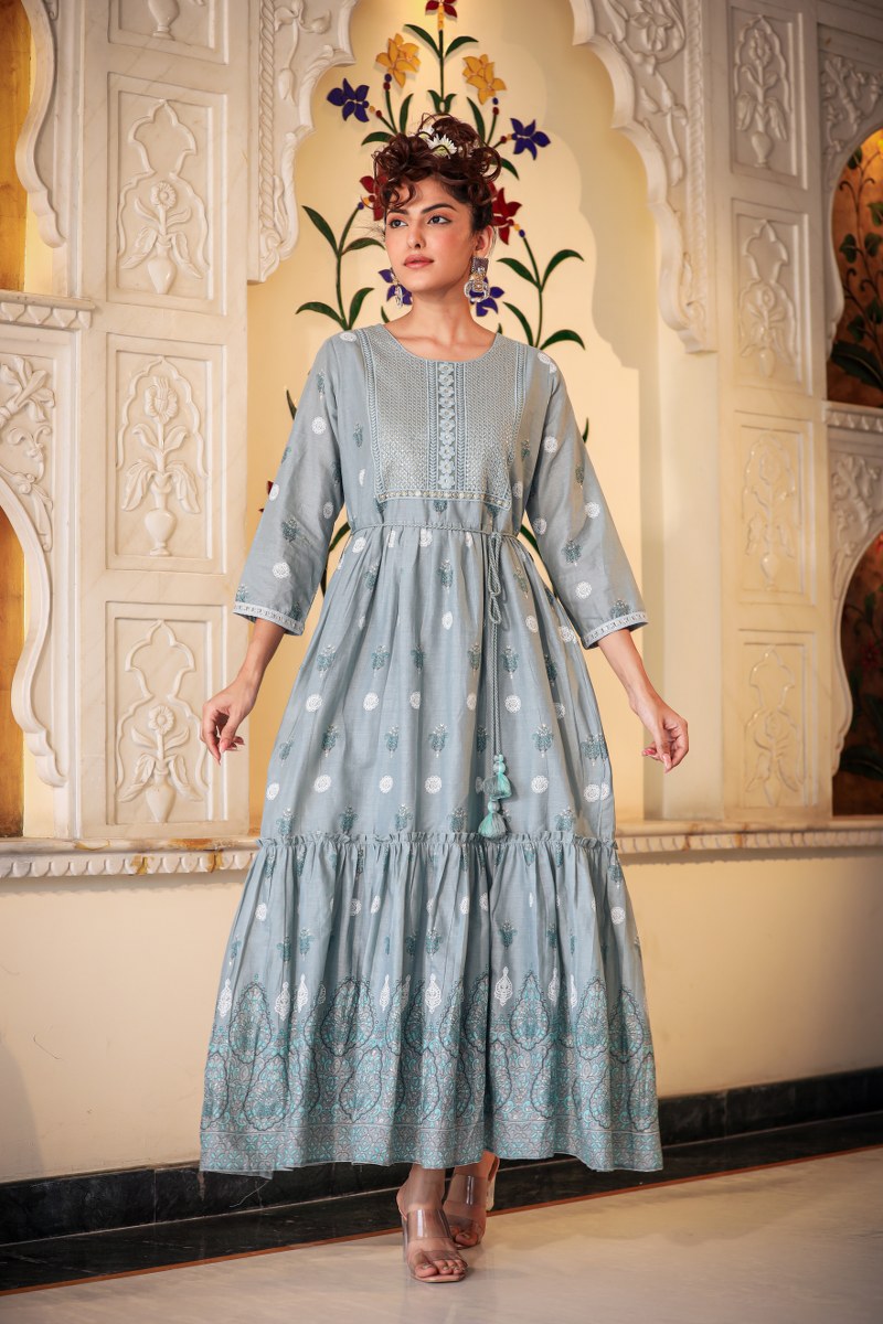 Beautiful long gown for party wear