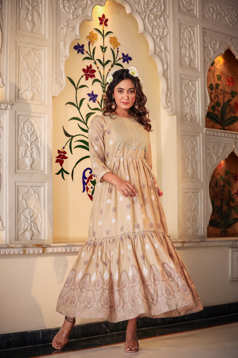 Beautiful long gown for party wear