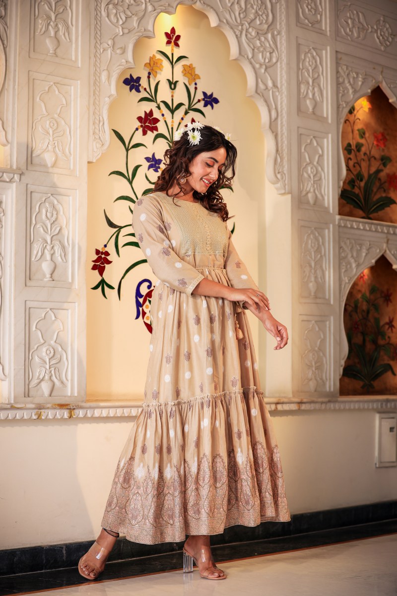Beautiful long gown for party wear