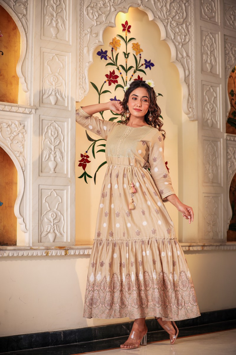 Beautiful long gown for party wear