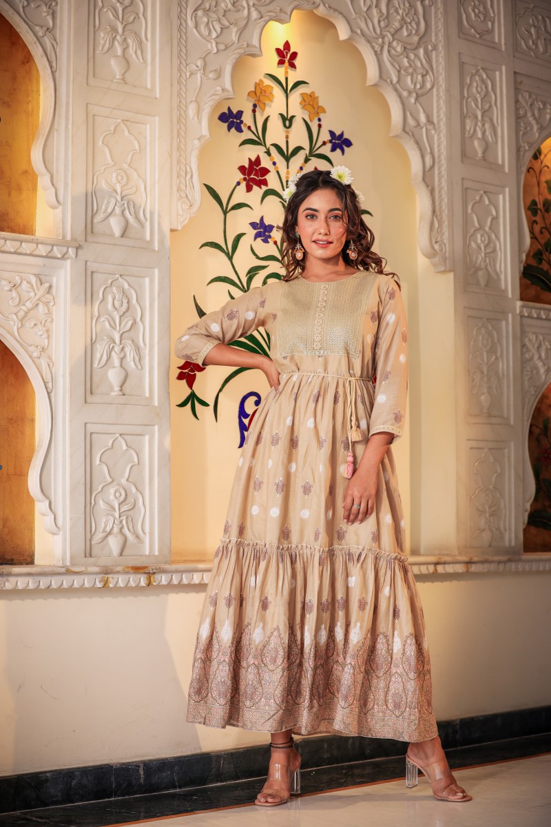 Beautiful long gown for party wear
