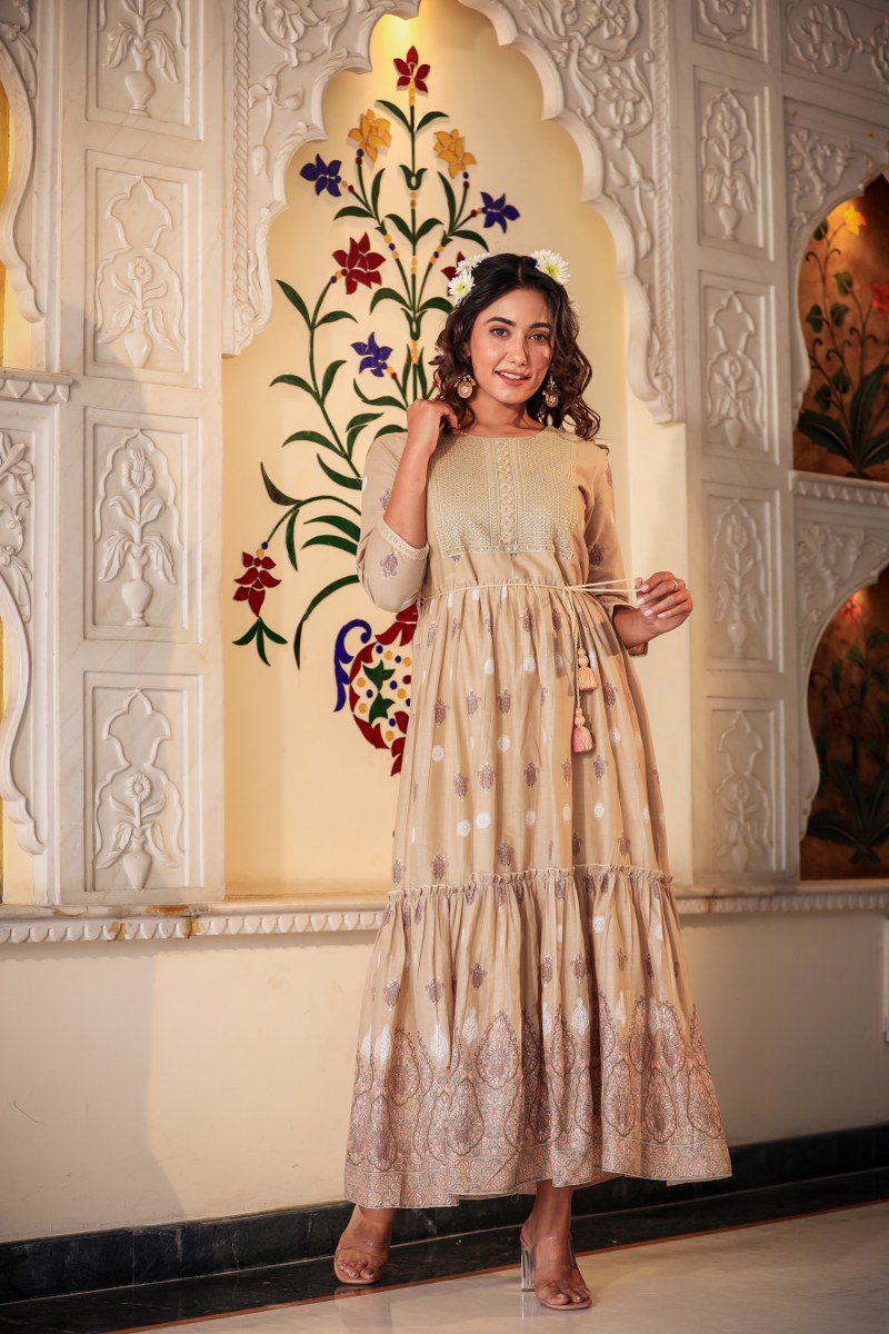 Beautiful long gown for party wear