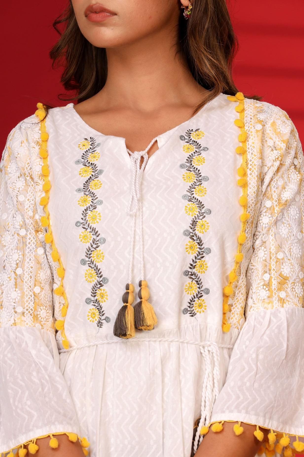 A Schiffli Short Dress