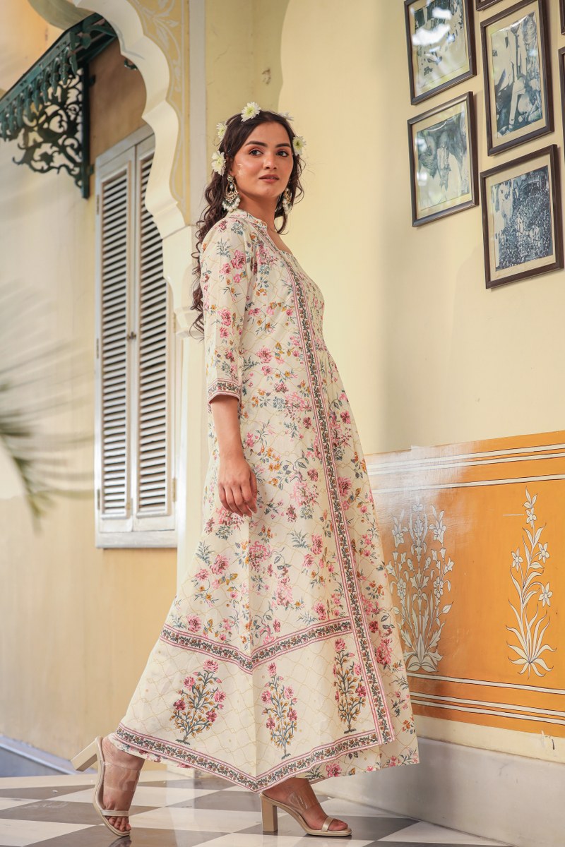 Amazing White Embroidered Middies with Top