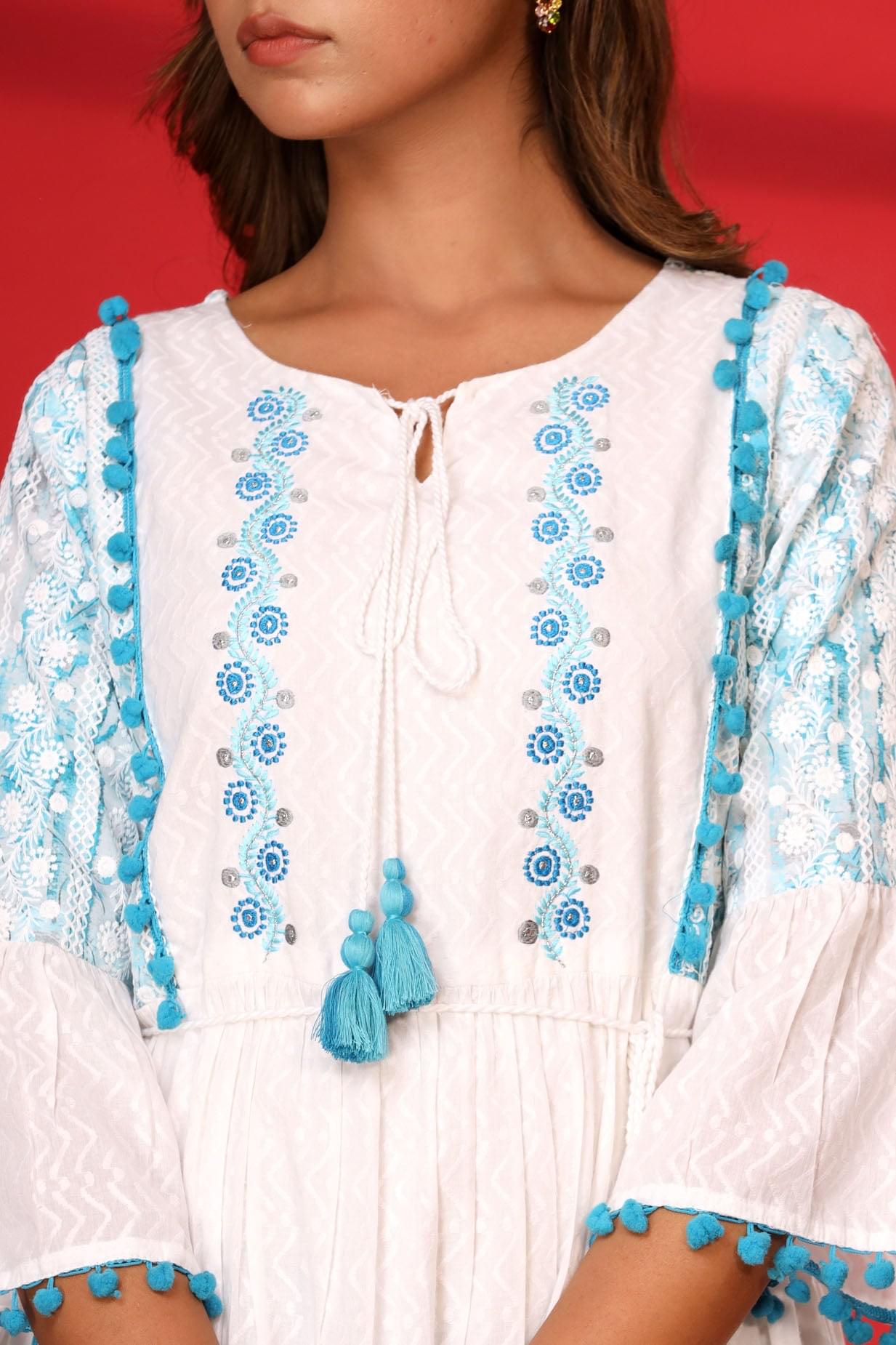 A Schiffli Short Dress
