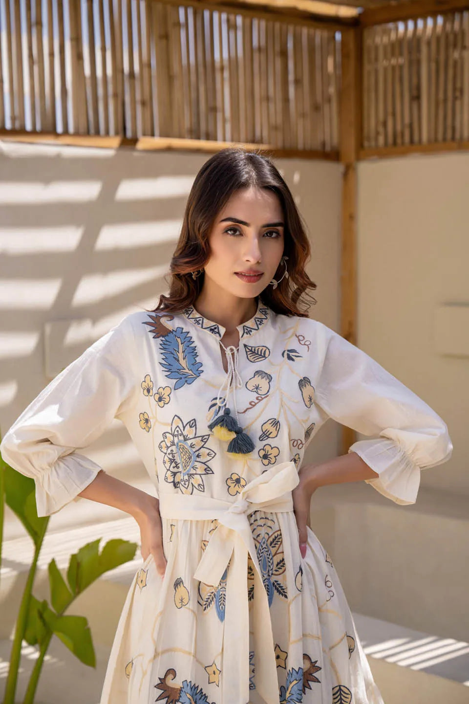 cotton embroiderd beautiful dress