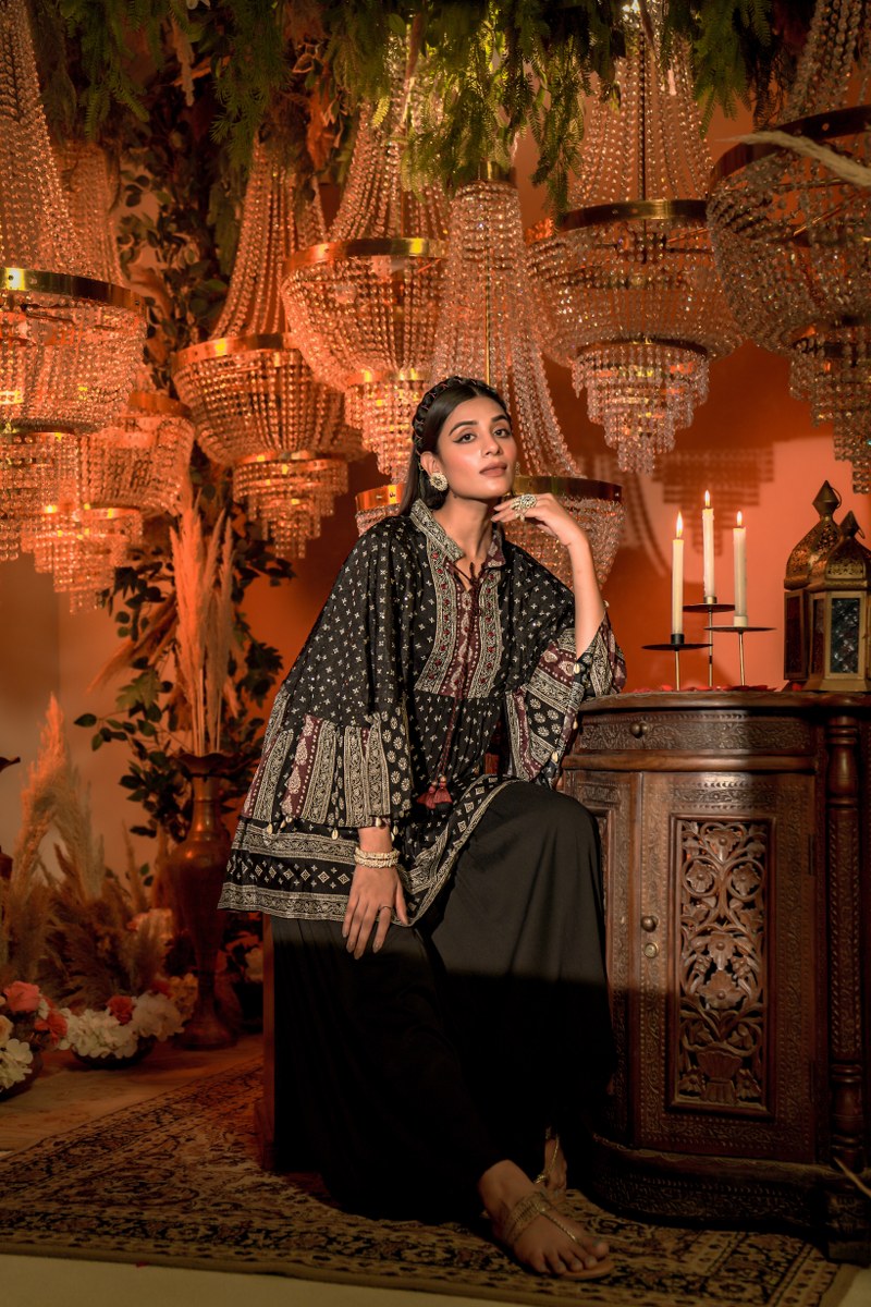 Solid Serenity Chinon Sharara Set🤩