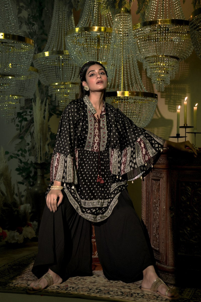 Solid Serenity Chinon Sharara Set🤩