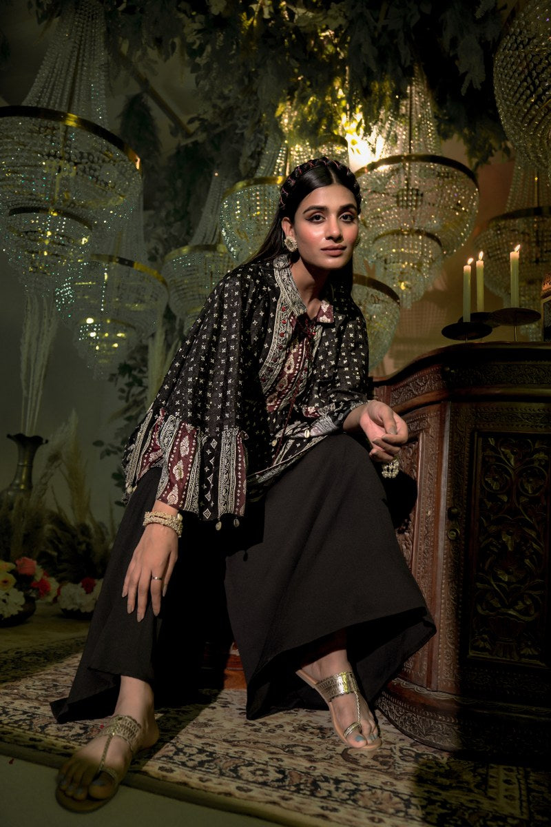 Solid Serenity Chinon Sharara Set🤩