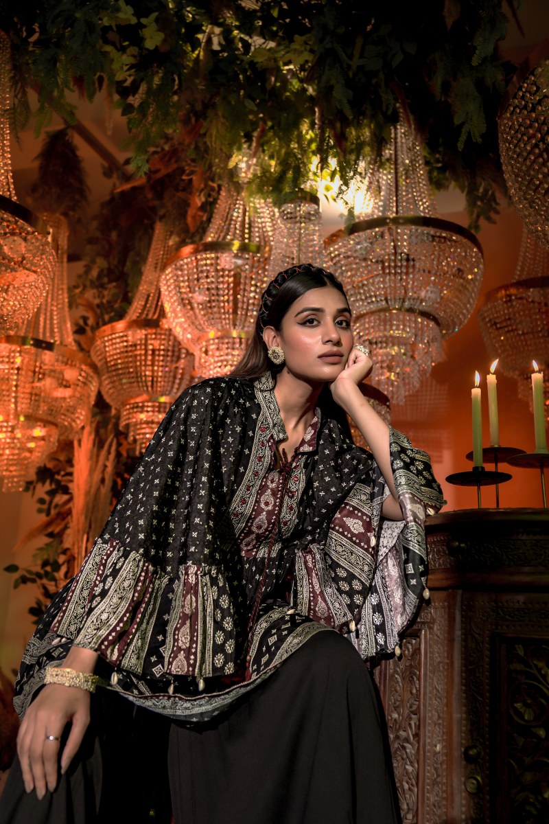 Solid Serenity Chinon Sharara Set🤩